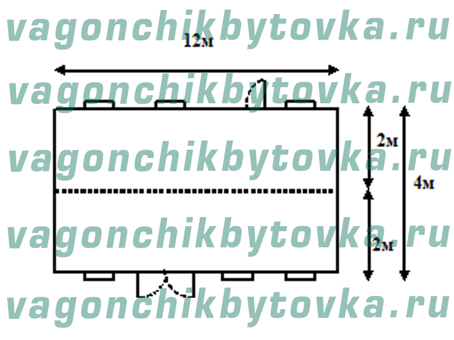 Столовая модульная из 2-х БК 12м